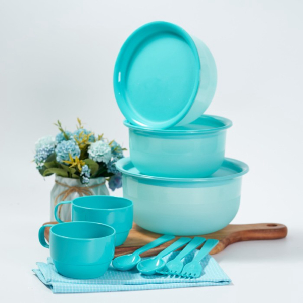 

Unik Mangkok set es buah / serving set bowl - Biru Muda Limited