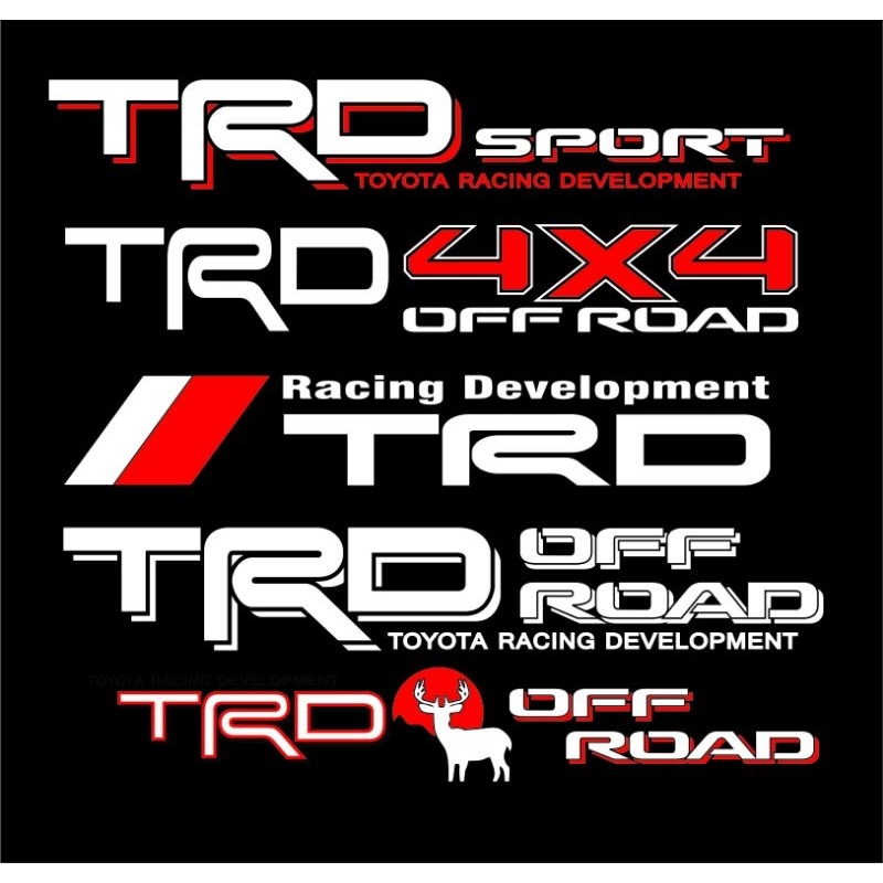 Cutting Sticker TRD untuk kaca depan mobil