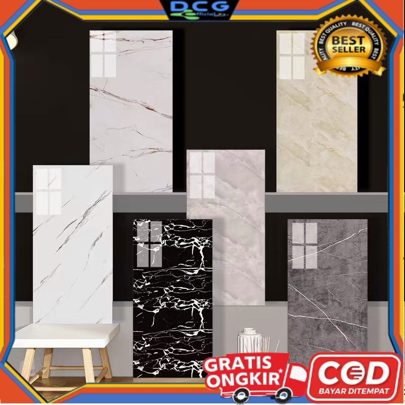 COD Wallpaper Dinding VINYL Marmer Marble 30cm x 60cm / Lantai Vinyl Marble Granit Premium Terlaris