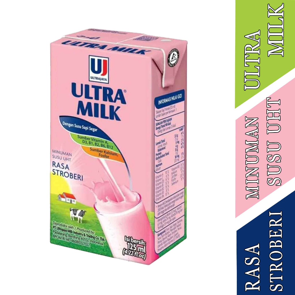 

Susu UHT - Ultra Milk - Minuman Susu - Rasa Strawberry - 125ml