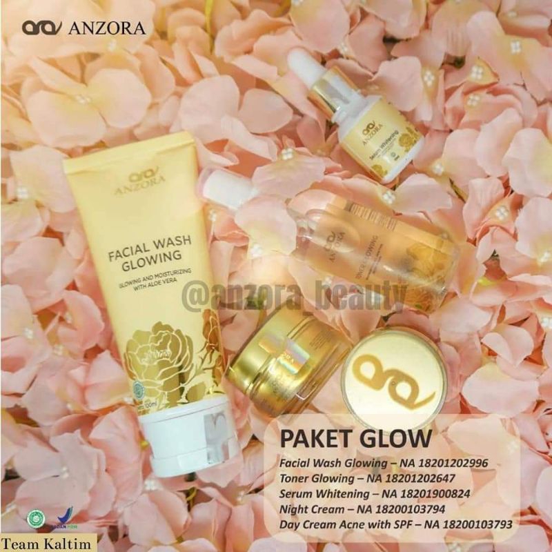 Anzora Glow crem malam klinik terbaru