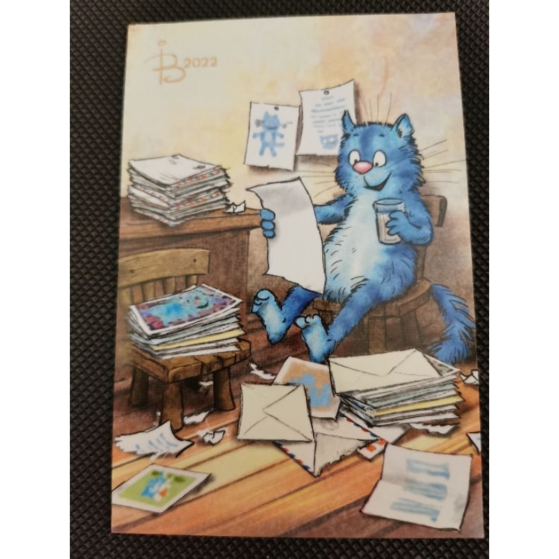 

kartu pos kucing bluecat/bluecat postcard