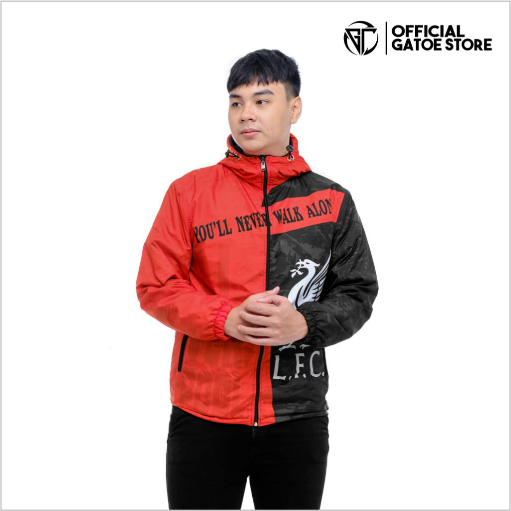 JAKET WINDBREAKER CLUB BOLA LIVERPOOL FULL PRINTING UNISEX