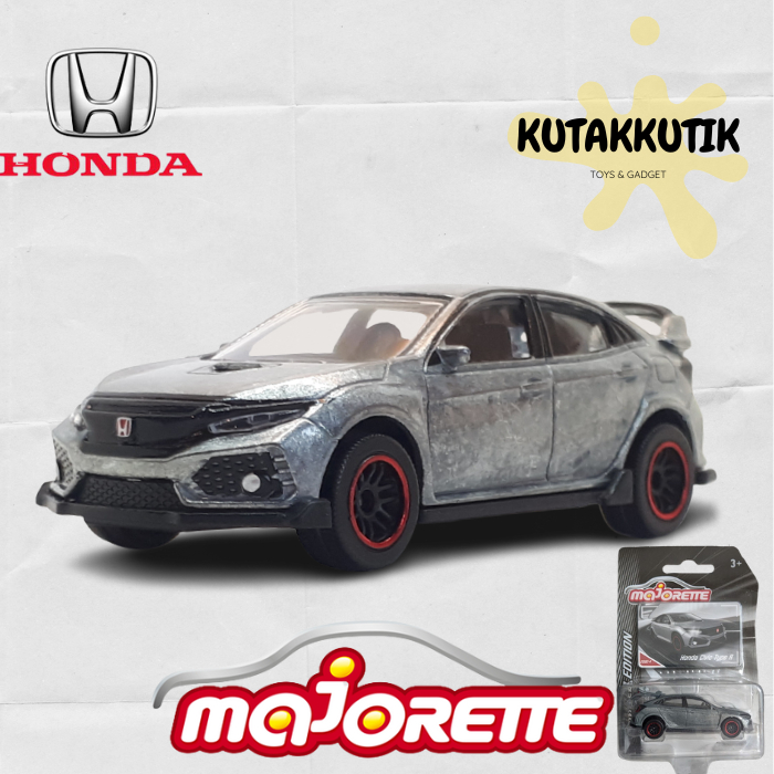Majorette Honda Civic Type R Silver Abu Zamac Open Car Back Doors
