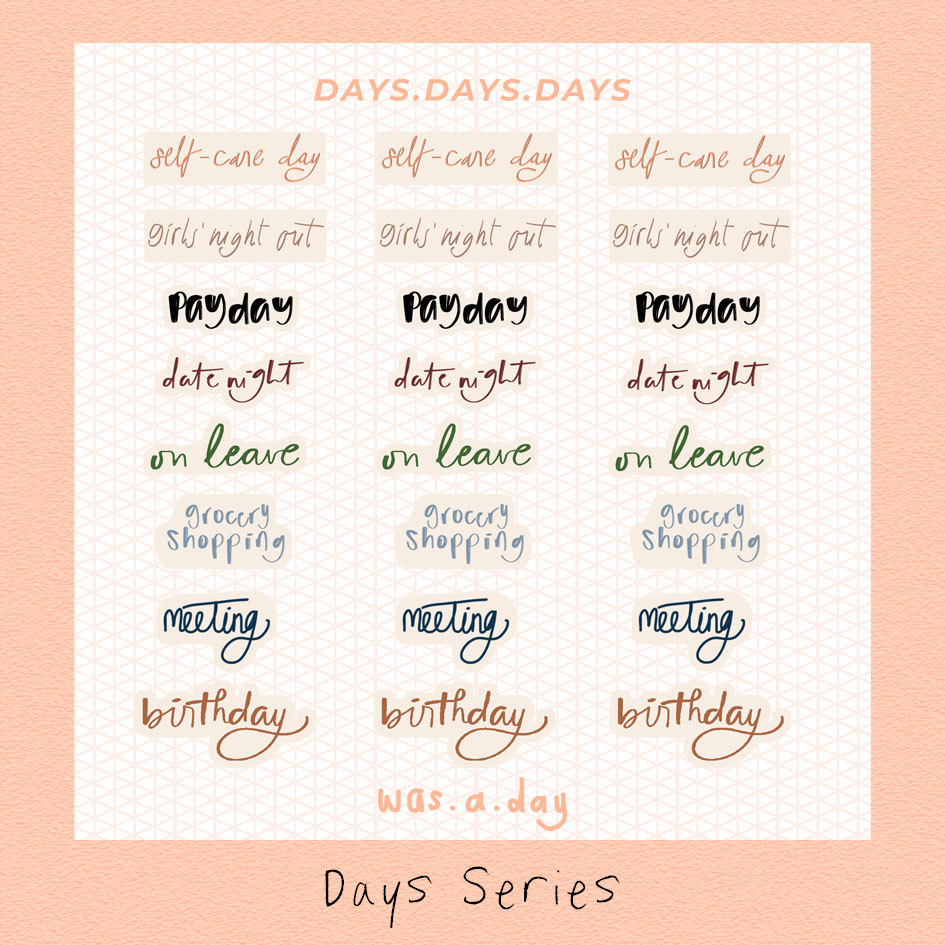 

Series 08 - Stickers Days Series | Vinyl Sticker Aesthetic Cute Journaling