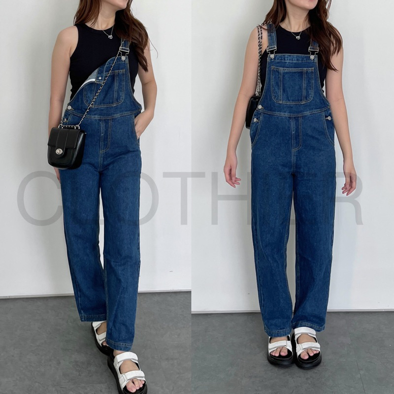 CLOTHIER | Daphne Overalls Jeans - Baju Celana Kodok Overall Wanita Pria Unisex