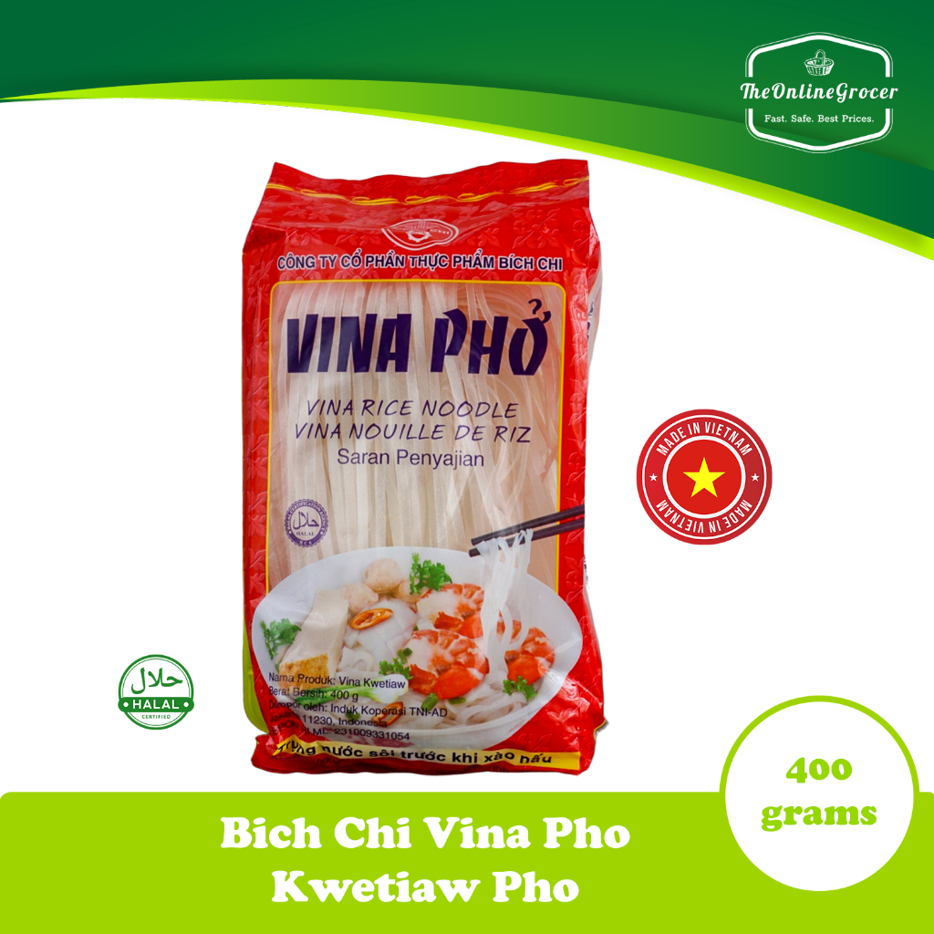 

Bich Chi Vina Pho Rice Noodle 400gr – Kwetiau Mie Vietnam