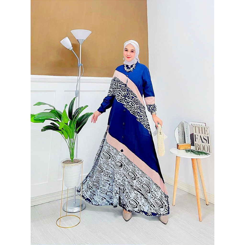 Gamis Twill Rayon Gamis Twill Ori Pekalonga Gamis Twill Super Premium Motif Terbaru Homey Dress Jumbo