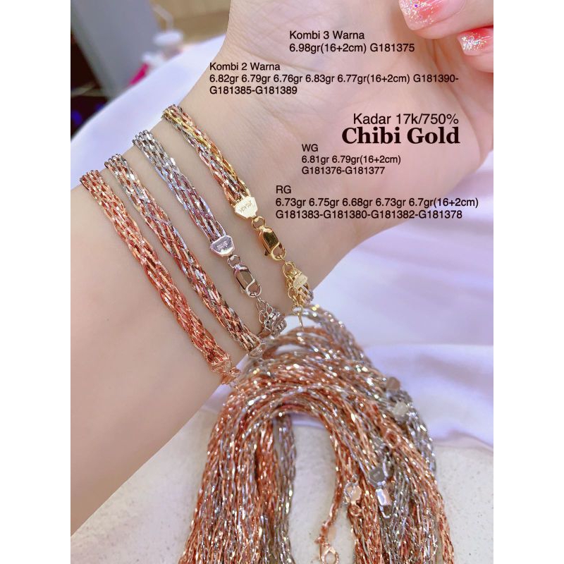 CHIBIGOLD - gelang tangan emas pro italy kepang  #chibigold