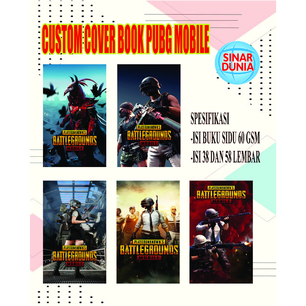 

CUSTOM BUKU TULIS MOTIF PUBG