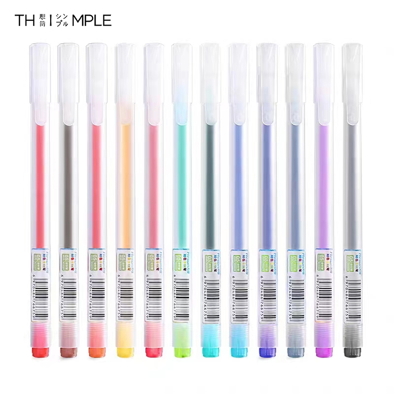 

Pulpen Gel 12 Warna Cerah Needle Tip 0.5mm-THIMPLE