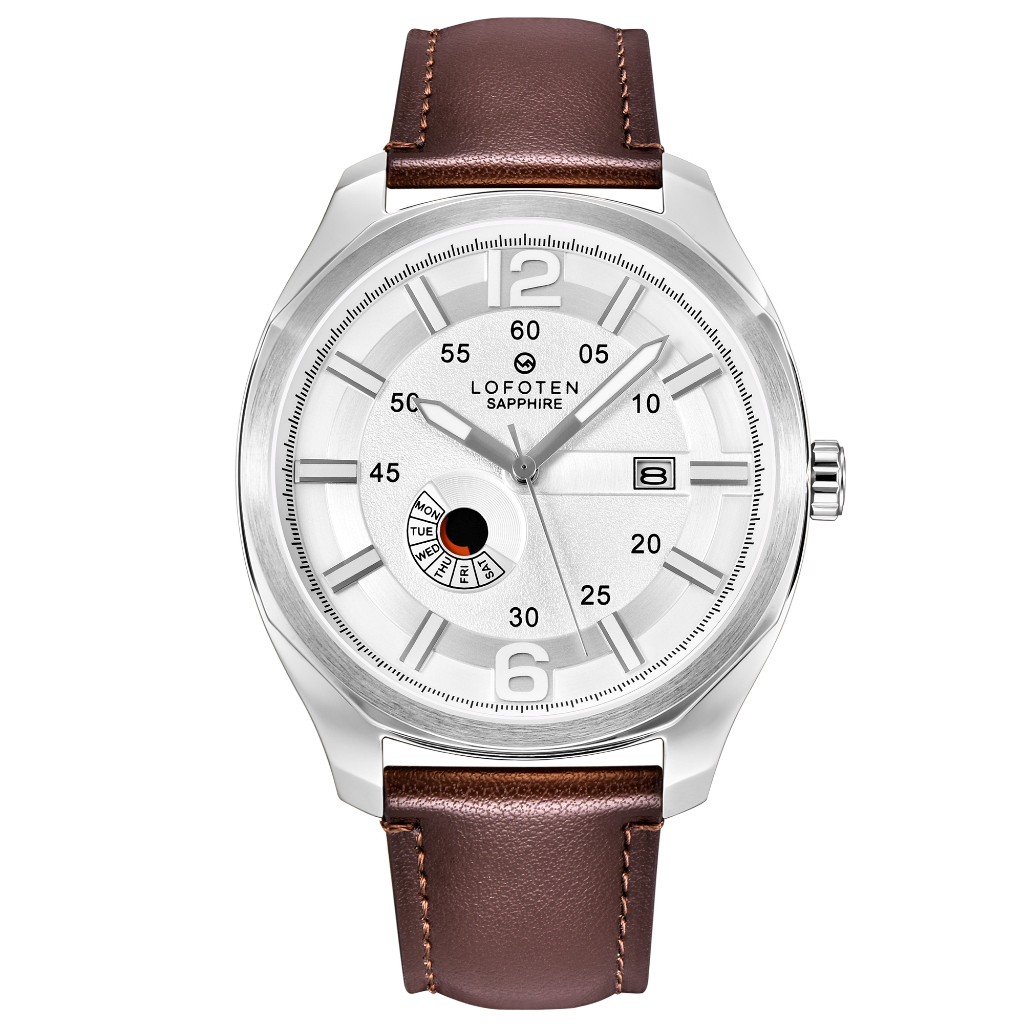 Jam tangan pria Lofoten Original F-6508M Tahan Air Sapphire Glass Bisnis Kemewahan Bercahaya