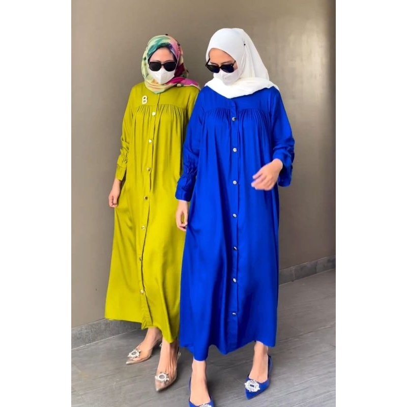 Midi Dress Polos Katun Twill By Tiffani Terlaris - Lans Fashion