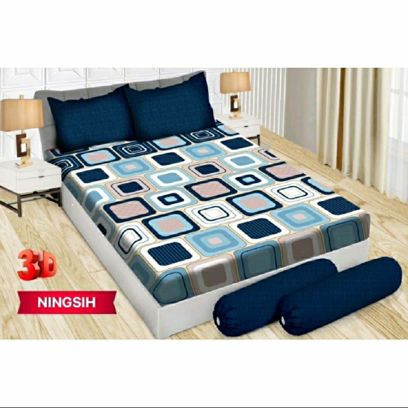 Bed cover bonita 1 set sprei karet no 2 uk 160x200 Ningsih