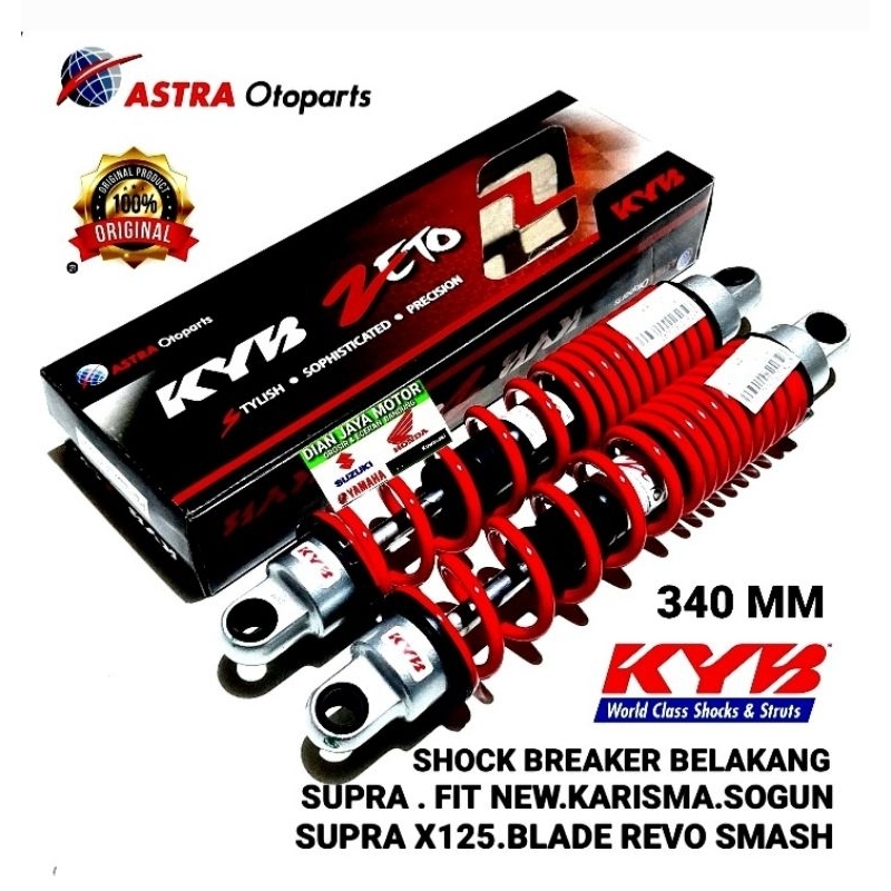 SHOCK BREAKER BELAKANG KYOS-ZT5030RZ KYB KAYABA ZETO 340 mm SUPRA X SUPRA.X125 KARISMA SMASH SOGUN B