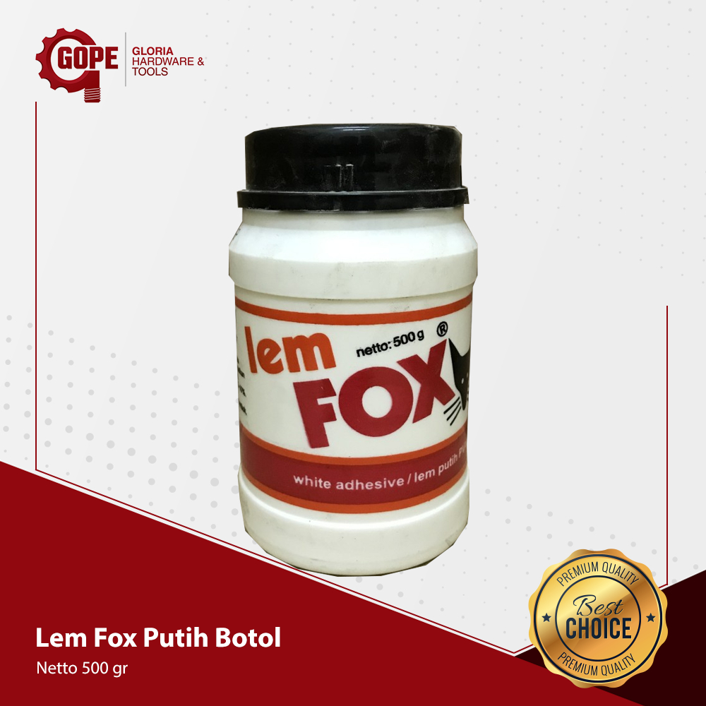 

Lem Fox Putih Lem Serbaguna Kemasan Botol 1/2 Kg