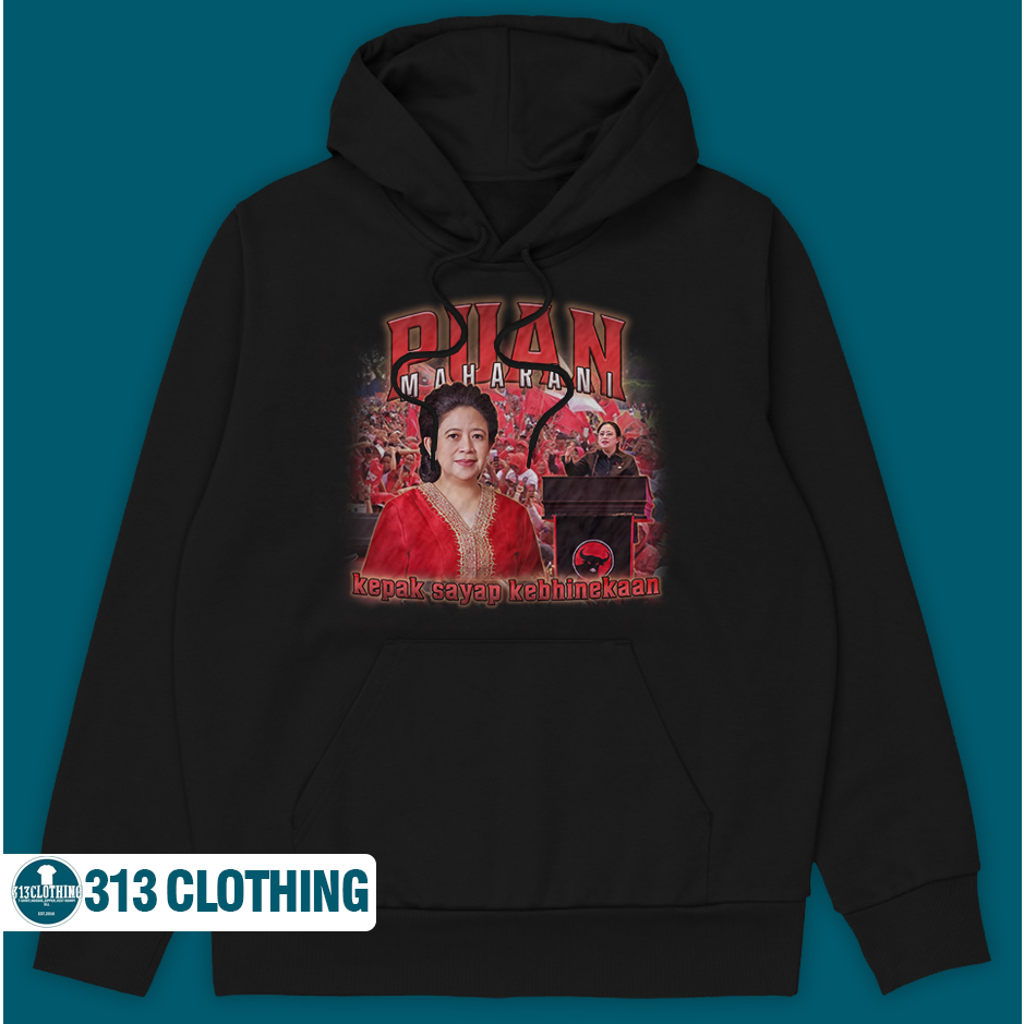Jaket Hoodie Puan Maharani Vintage Hoodie Sweater Puan Maharani PDIP Vintage