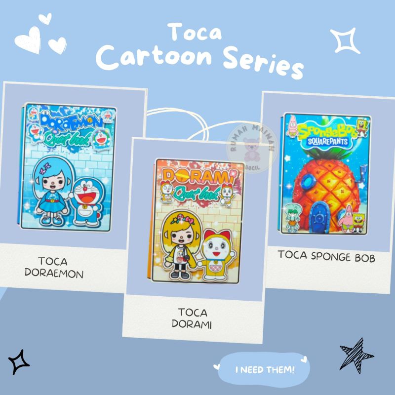 (PAKAI ART CARTOON TEBAL BUKAN ART PAPER) TOCA BOCA BOOK BUKU TOCA BOCA MAINAN EDUKASI TOKABOKA PAPE