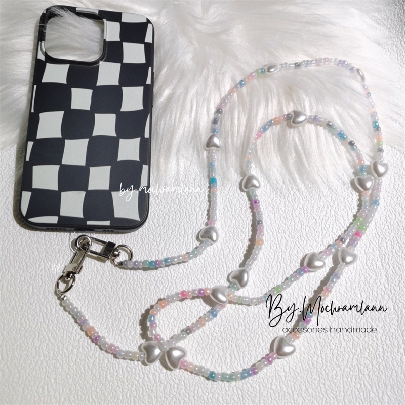 

LANYARD STRAP KALUNG BEADS | GANTUNGAN ID CARD - HANDMADE | LANYARD POD TALI PODS CEWE