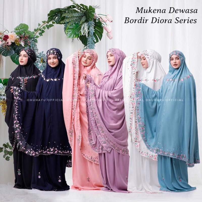 MUKENA DEWASA BORDIR DIORA SERIES RAYON PREMIUM JUMBO BORDIR TASIK