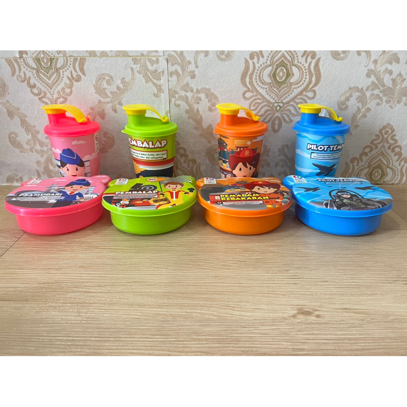 12pcs Tumbler & Tempat makan souvenir ultah anak