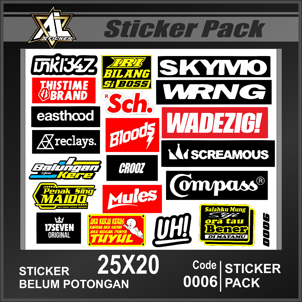 SP 0006 ALIN STICKER PACK SKYMO, WRNG RACING KEREN