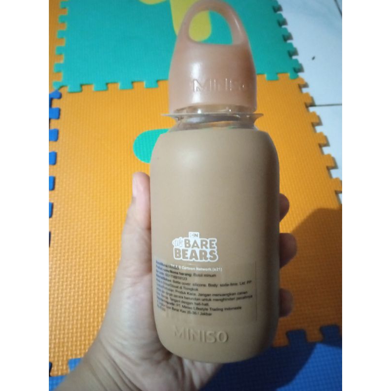 Miniso We Bare Bears Botol Kaca