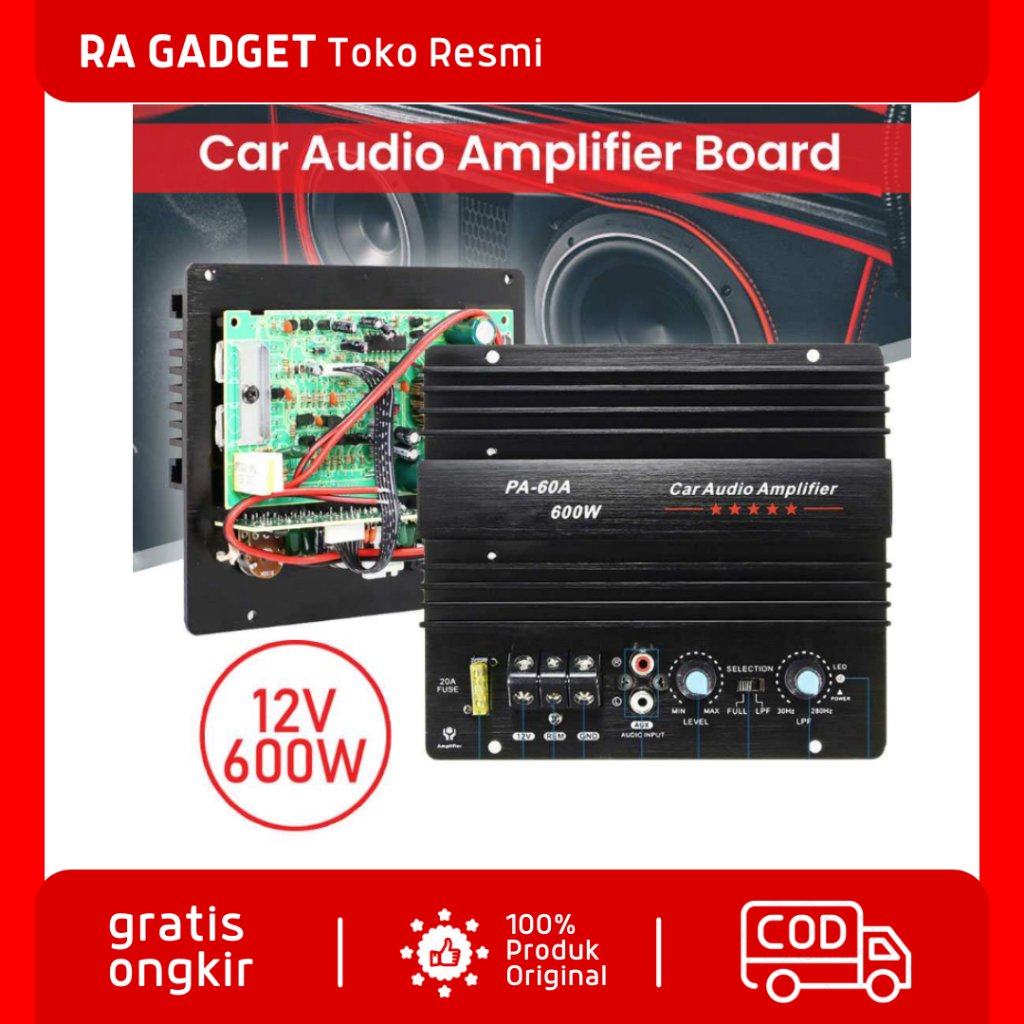 Mono Car Audio Amplifier Board Bass Subwoofer 600W / Ampli Amplifier Audio Speaker Home Theater Ster