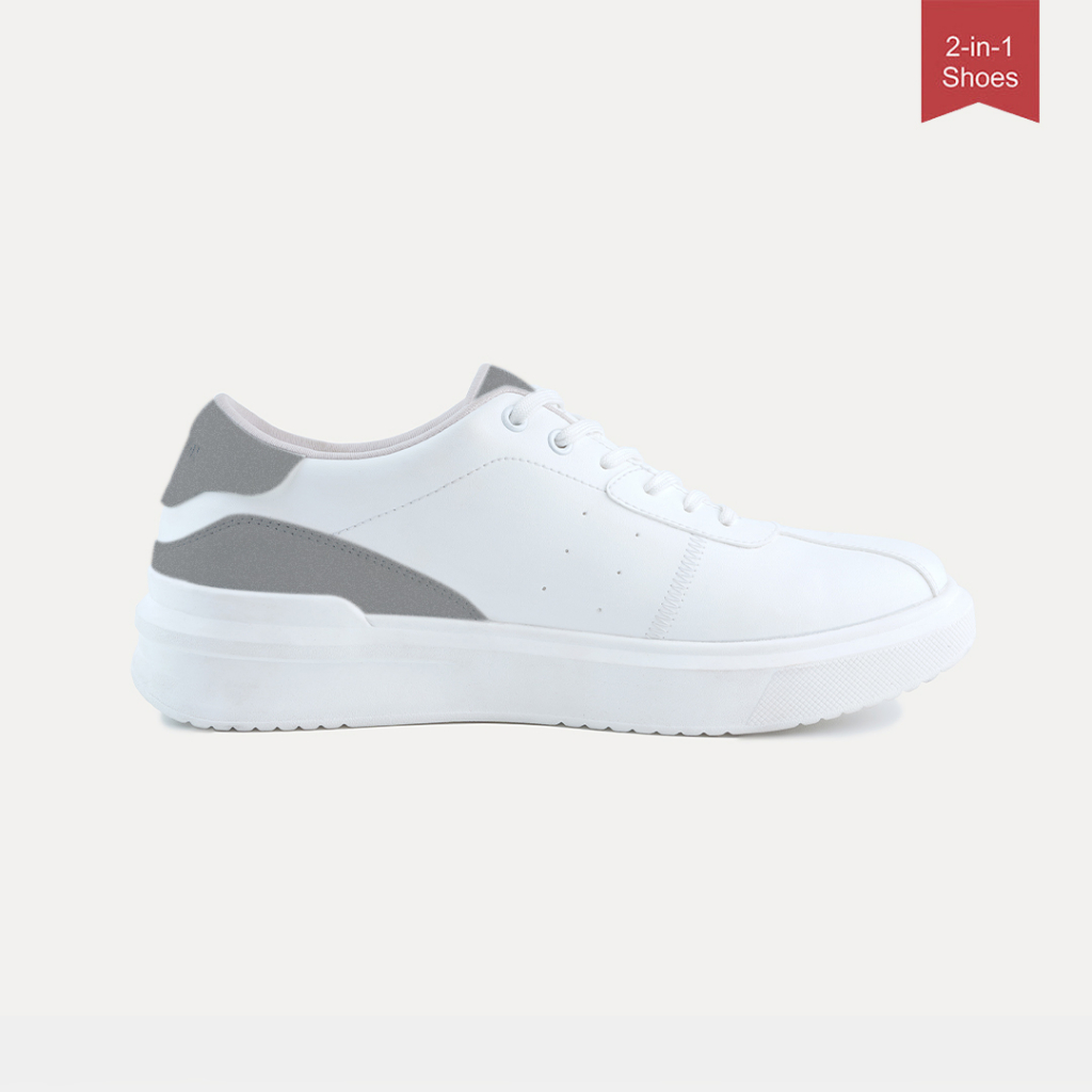Sepatu Sneakon 2in1 Ultra WhiteGrey - Men