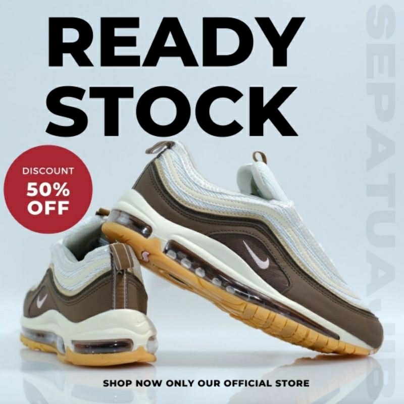 Sepatu Sneakers Pria Nike Airmax 97 Medium Brown