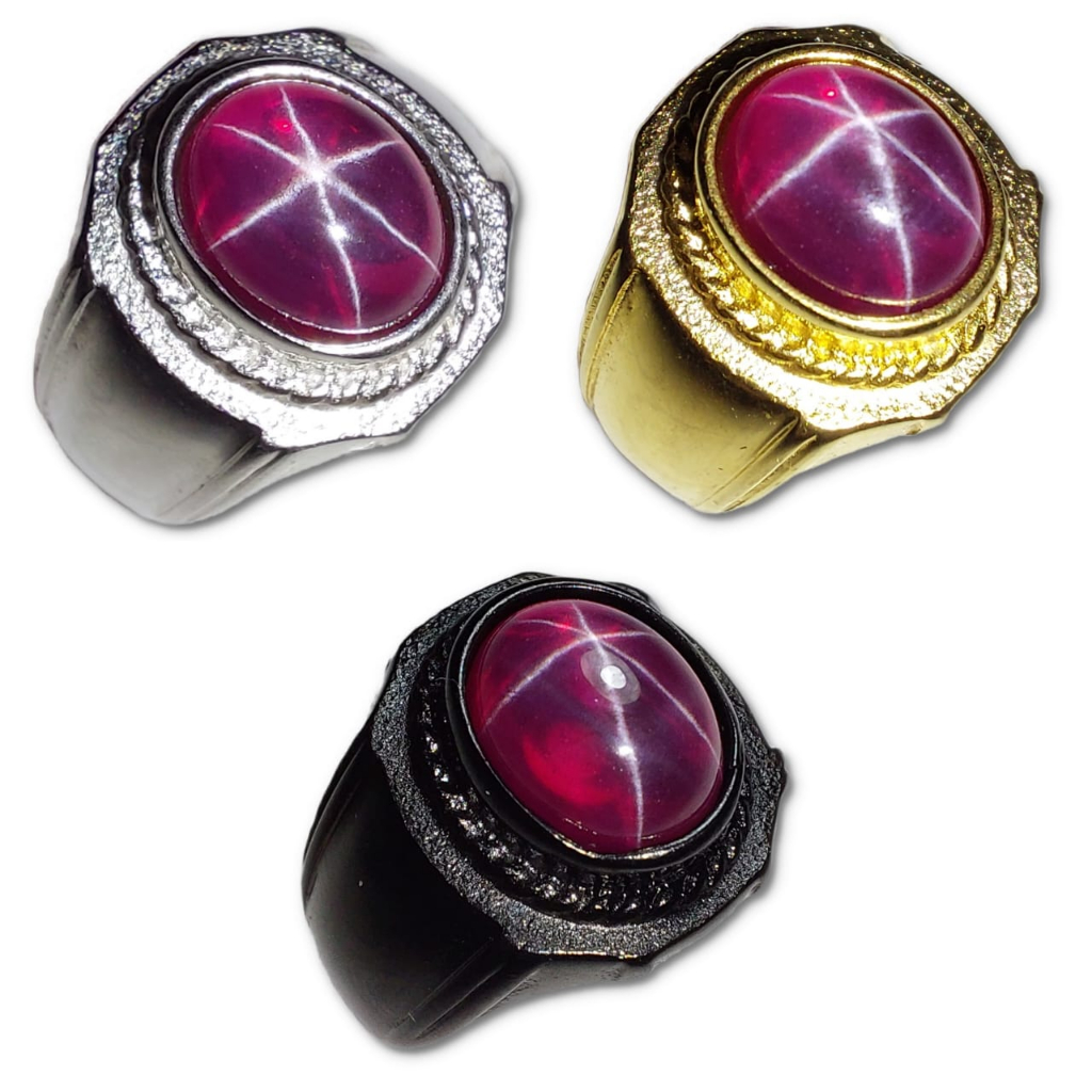 Cincin Batu American Star 6 Red Kristal