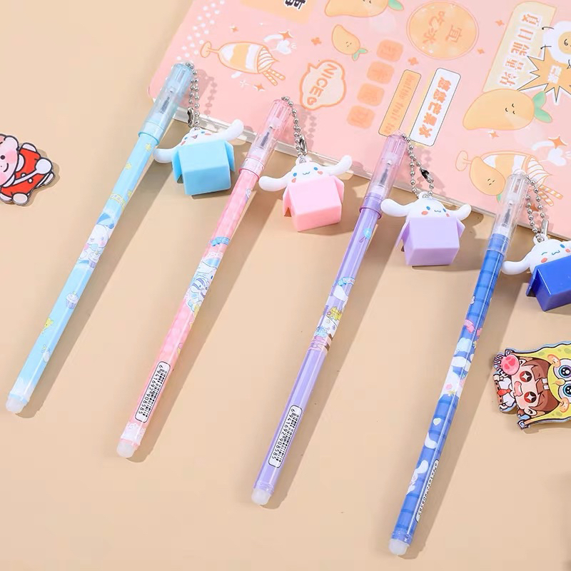 

[12 pc] BOLPEN PEN GEL SANRIO CINAMONROLL KUROMI MELODY SISIR KACA LUCU IMUT