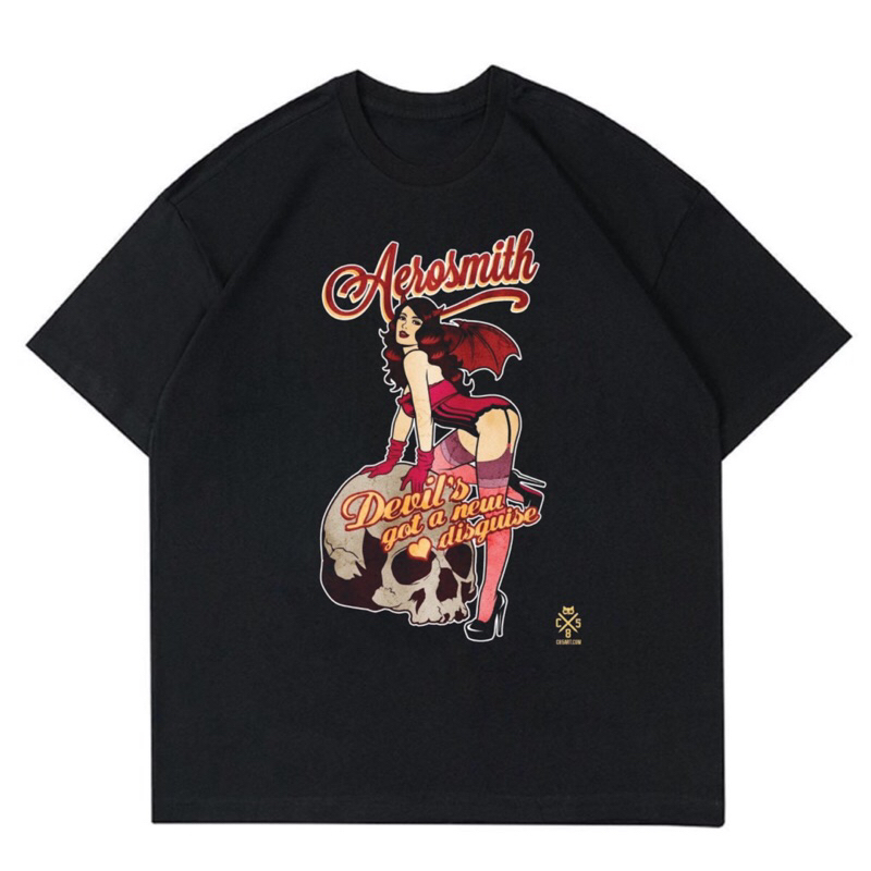 KALS BAJU AEROSMITH - DEVILS GOT A NEW DISGUESE | T-SHRT MUSIC AEROSMITH OVERSIZE | BAJU AEROSMITH P