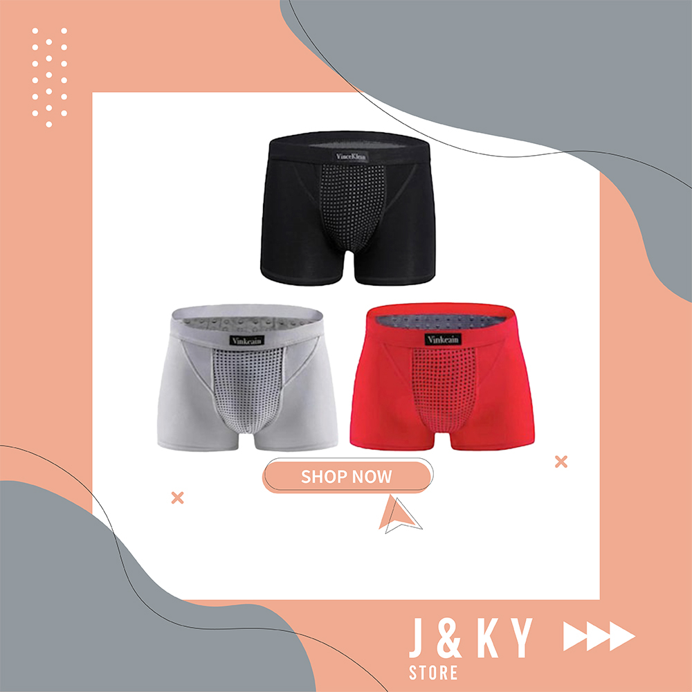 Vinkeain Celana Dalam Boxer Magnetic Teraphy Kesehatan Vitalitas / VCUN KCIN VCUNKCIN Celana Dalam P