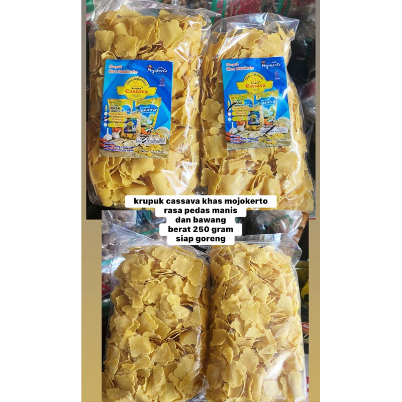 

Krupuk cassava rasa pedas manis dan bawang Berat 250gram