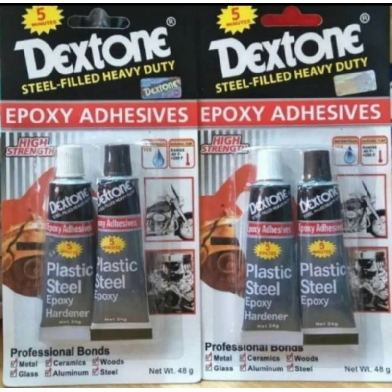 

LEM DEXTONE 5 MENIT/LEM DEXTONE EPOXY 48 GR LEM 2 TON BESI PLASTIK