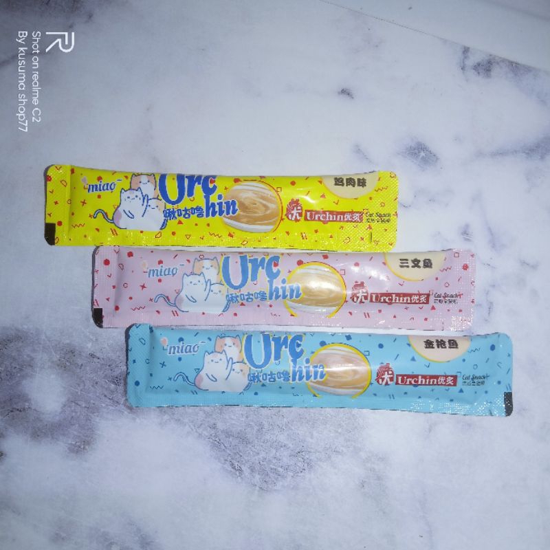 Miao urchin creamy treats cemilan makanan kucing basah 15gr wet food