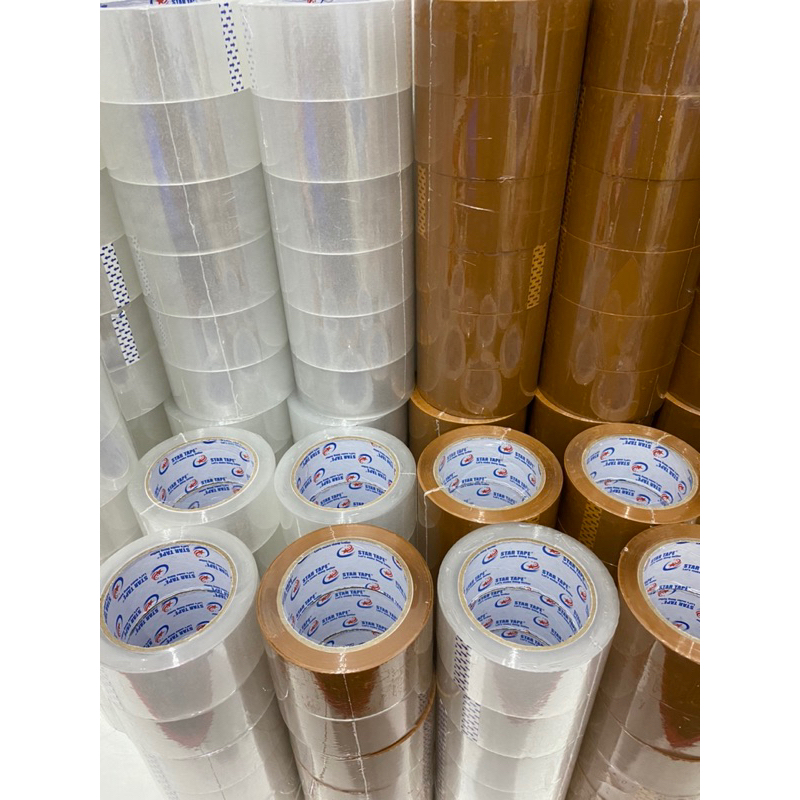 

VIRAL !!! ( 1 PCS ) 45MM X 100 YARD ECO LAKBAN BENING LAKBAN COKLAT STAR TAPE MURAH