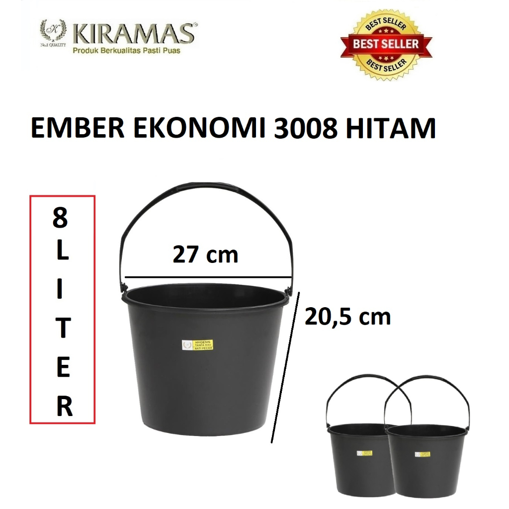 Kiramas Ember Ekonomi 8 Liter - 3008 Hitam