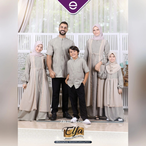 Baju Keluarga | Sarimbit 2023 | by Ethica | Elfa 229 | Sea Grass | Kahfi 194 | Kagumi 234 | Kahfi Ki