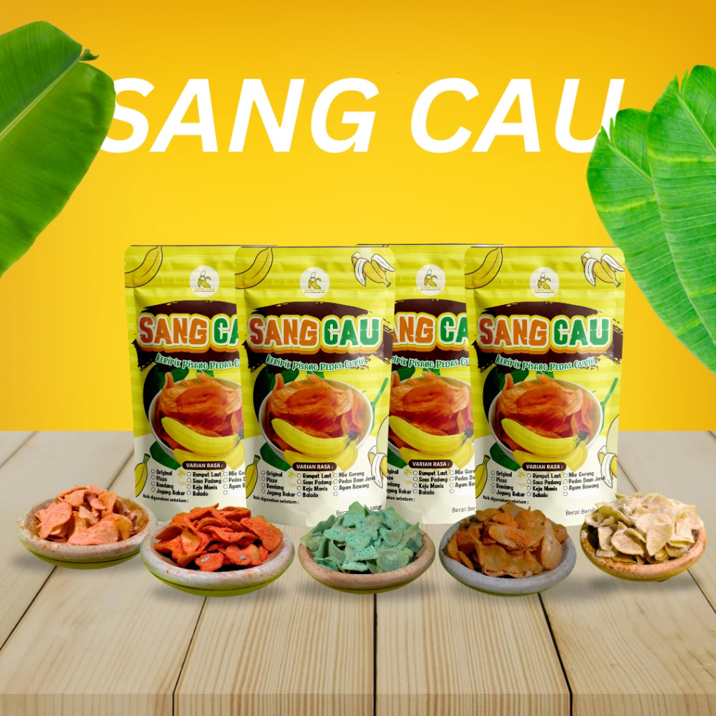 

Sang Cau Viral Keripik Pisang Pedas/Gurih/Asin/Original (100 gr)