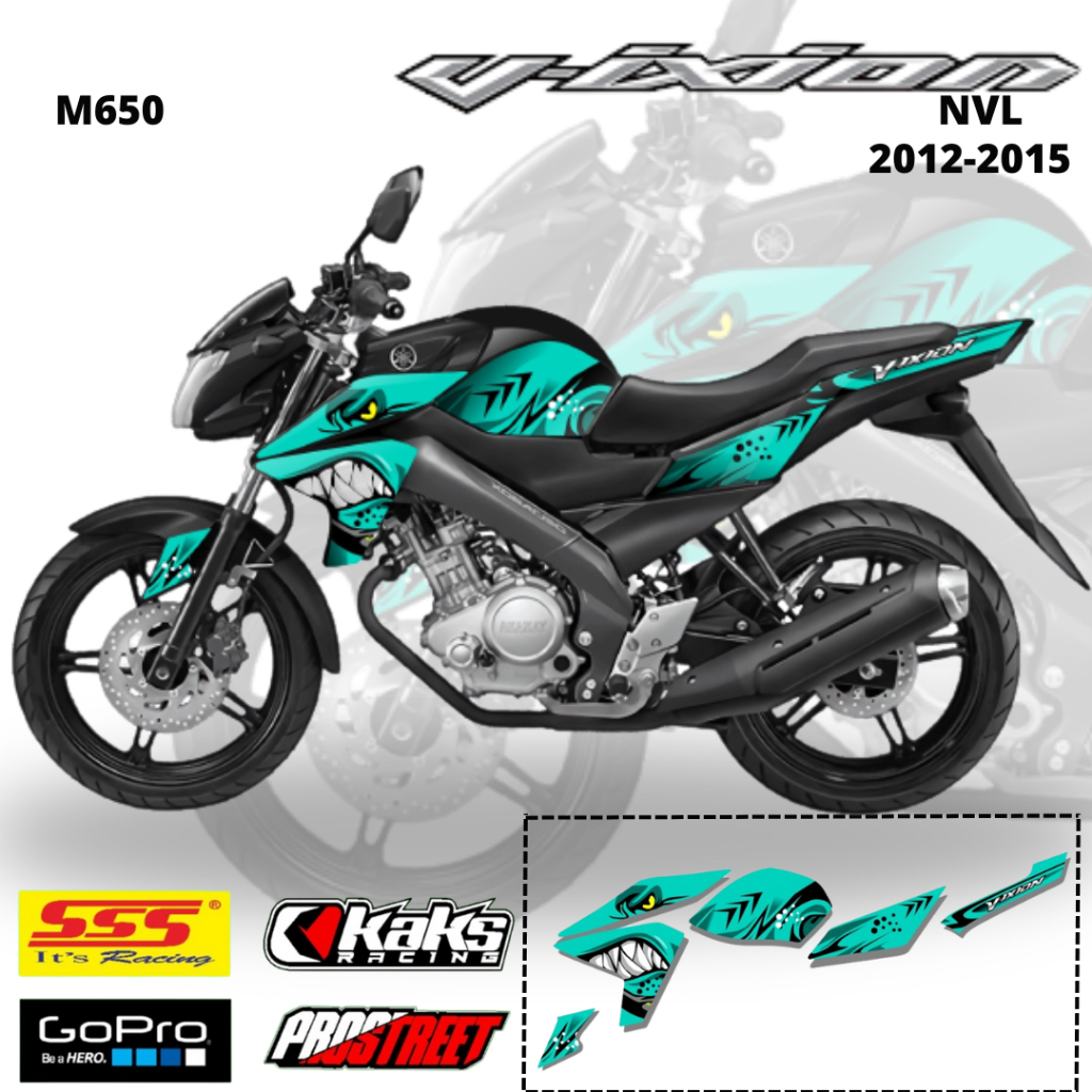 Lis Stiker Striping  M650 Tahun 2013 2014 2015 Pelindung Body List Sticker Aksesoris Variasi Modifik