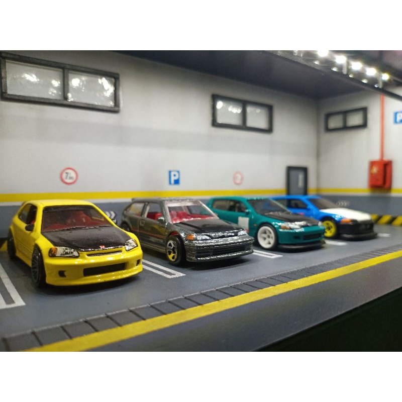 Diorama parkir basement