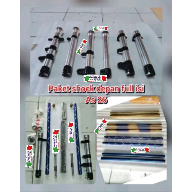 Paket Murah Ful Full isi shock Depan ass as 26 Bottom Tabung sok Mio satria Fu Sonic sonik