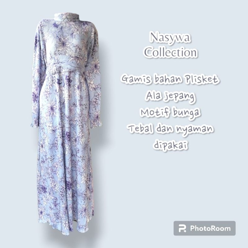 Cringcle Airflow Plisket shirt - Gamis/ Dress/ Kimono ala Jepang Import wanita Musim Kekinian - Nasywa collection