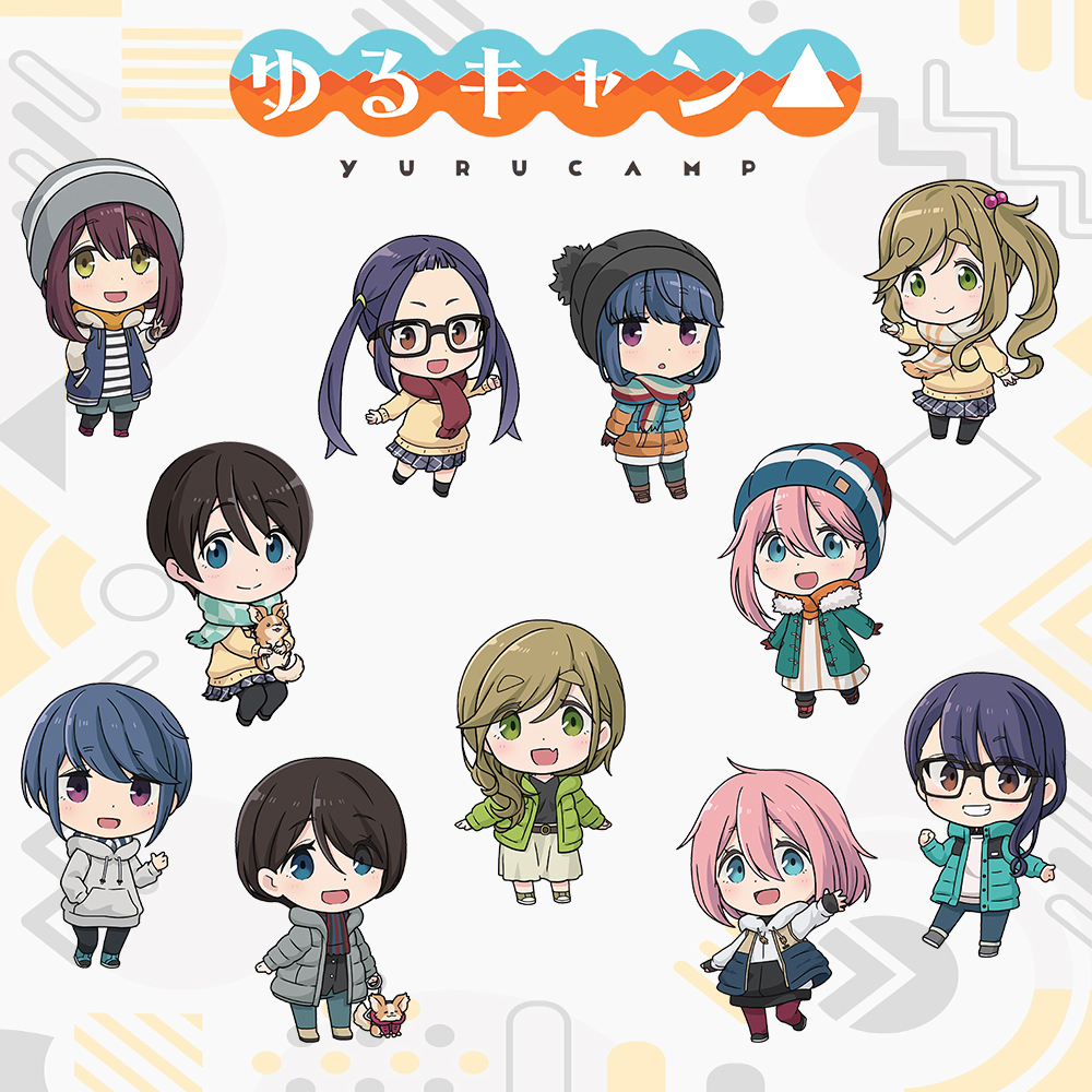 Gantungan Kunci Yuru Camp  / Keychain Anime Laid-Back Camp / Ganci Nadeshiko, Rin, Aoi