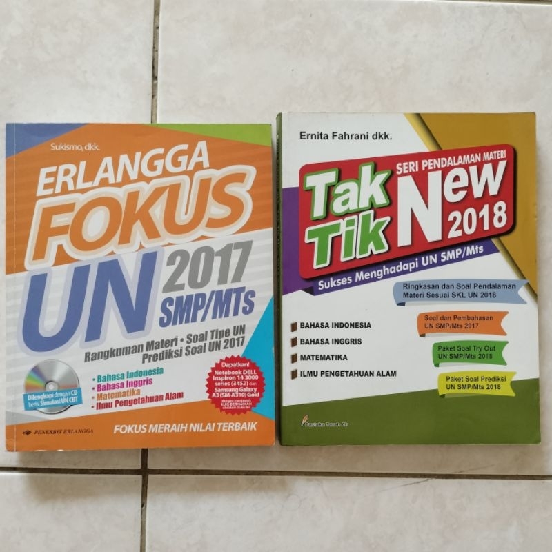 

Buku Erlangga Fokus UN 2017 SMP / Buku Tak Tik New 2018