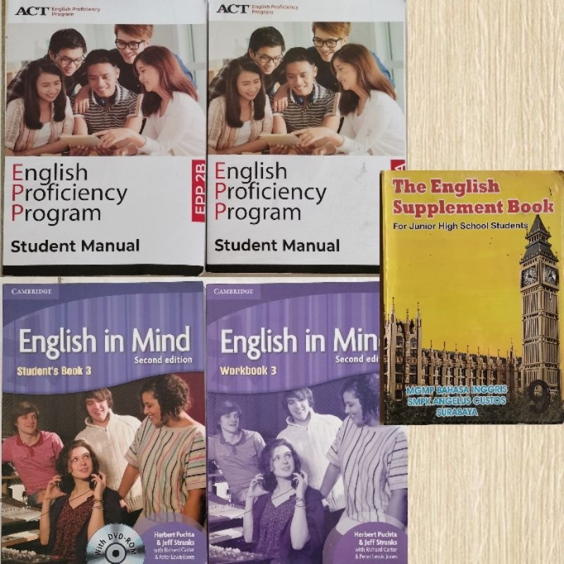 

Buku Paket Inggris Kelas 8 SMP / 9 SMP / English in Mind / ACT English Proficiency Program / The English Supplement Book