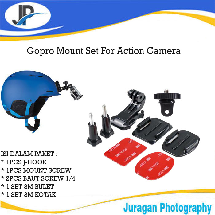 Gopro Mount Set For Action Camera Gopro - Xiaomi - Brica - SjCam - Kogan