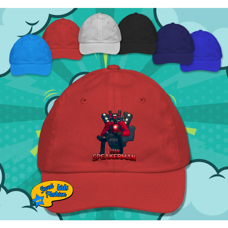 Topi Anak Titan Speakerman Skibidi Toilet Topi Baseball Anak Speaker Man Titan Skibidi Toilet